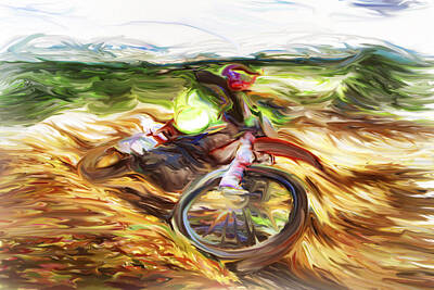 Bicycle Racers Mixed Media