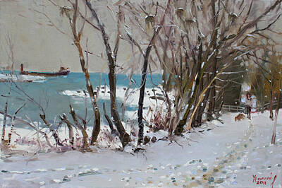 Winter In Lake Shore Paintings
