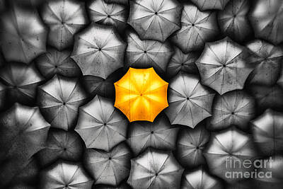  Photograph - New York City - Yellow Umbrella by ARTSHOT - Photographic Art