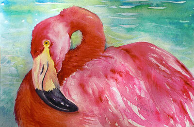  Painting - Pink Flamingo by Kathy Sturr