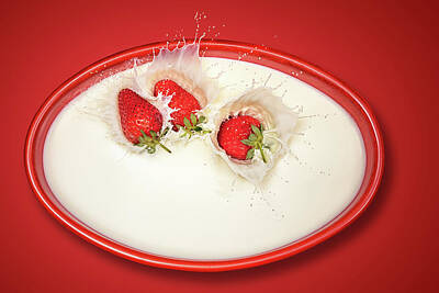 Designs Similar to Strawberries splashing in milk