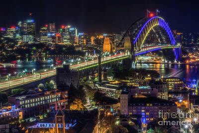  Photograph - Sydney Harbour Glow by Paul Woodford