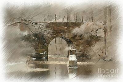  Painting - The Arched Stone Bridge by Earl Jackson