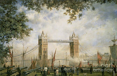 Cannon Cannons Ship Ships Sailing London Tower Of London England Bridge Paintings