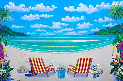  Painting - Tropics for Two by Frank Strasser