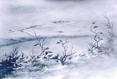  Painting - Winter fields by Mai Griffin