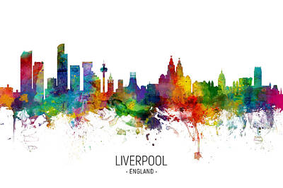 Designs Similar to Liverpool England Skyline #14