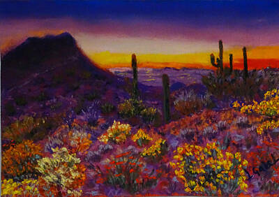  Painting - Arizona Longings Desert Love by Laura Gabel