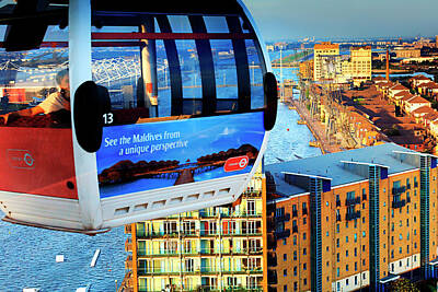 London Eye Millennium Pier Digital Art Prints