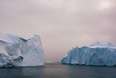 Majestic Icebergs Digital Art Prints