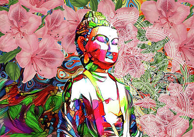 Buddha Statue Mixed Media