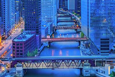 Chicago At Night Digital Art