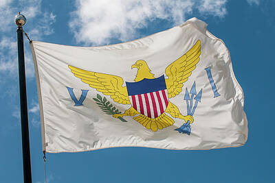 Us Virgin Islands Flag, Frederiksted, St Art Print