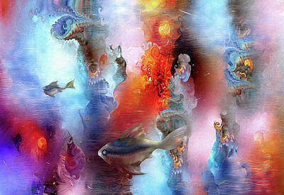 Underwater Yellow -aqua Art Print by Natalia Rudzina - Fine Art America