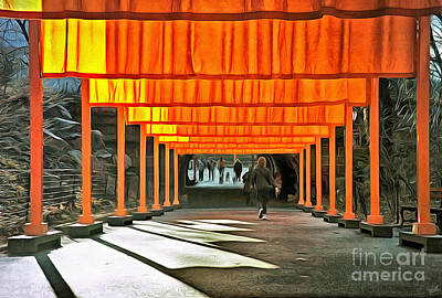 Photograph - The Gates Art Installation in Central Park by artists Christo an by Nishanth Gopinathan