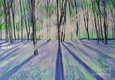  Painting - Bluebell woods-1 by Sara Semple