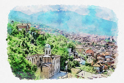  Painting - Church of Holy Saviour, Prizren by Dreamframer Art