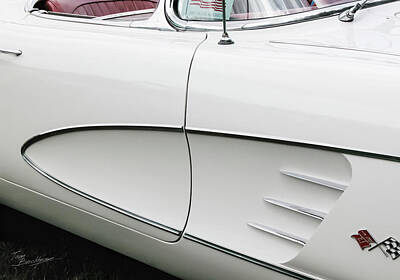  Photograph - Classic White Corvette by Tom Brickhouse