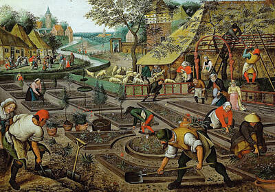  Painting - Four Seasons Spring by Pieter Brueghel the Younger