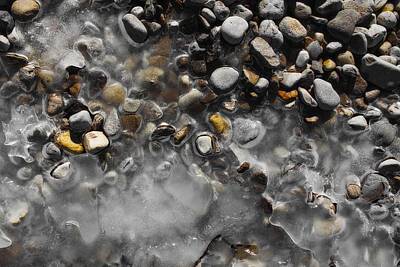  Photograph - Frozen Beach Pebbles by Mark Bear