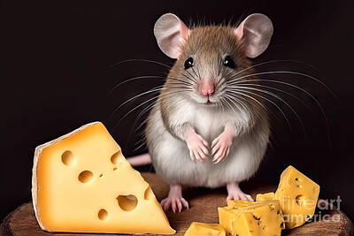 Mouse And Cheese Art