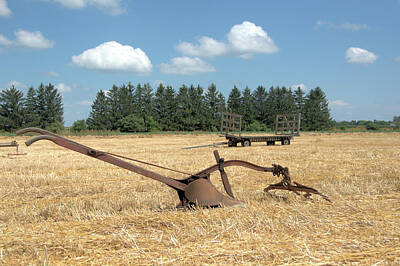  Photograph - Old Plow and Wagon by Valerie Kirkwood