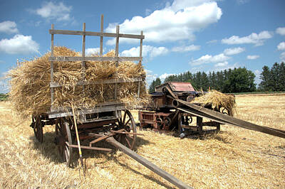  Photograph - Old Wagon and Threshing Mill by Valerie Kirkwood
