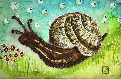  Painting - Snail Dreams by Jannett Prusik