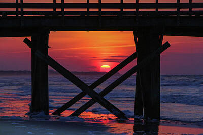  Photograph - Sunrise at the Isle of Palms Pier 2 by Judy Garrard