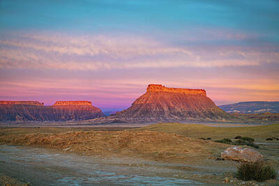  Photograph - Sunrise View of Factory Butte by Rose and Charles Cox