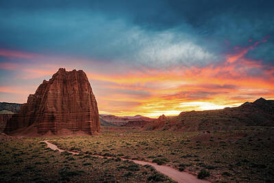  Photograph - Temple of the Sun With Setting Sun by Rose and Charles Cox