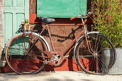 Rustrel France Old Bicycle Bicycles City Cities Cityscape Cityscape Art Prints