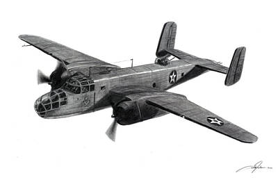 B-25 Bomber Original Artwork