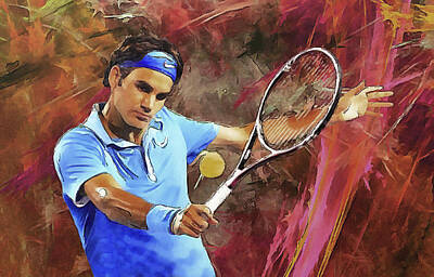 Roger Federer Peinture Art Prints