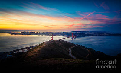  Photograph - Golden Gate Sunrise by Heyengel