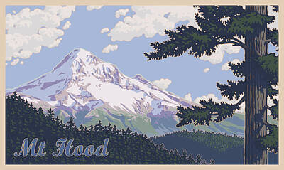 Designs Similar to Retro Mount Hood by Mitch Frey