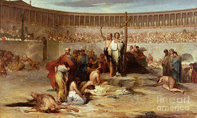 Coliseum Colosseum Audience Spectators Martyrdom Execution Public Paintings