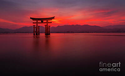  Photograph - Miyajima Sunset by Paul Woodford
