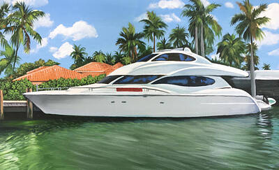  Painting - Luxury Yacht by Robert Korhonen