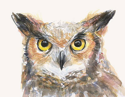 Horned Owl Art Prints