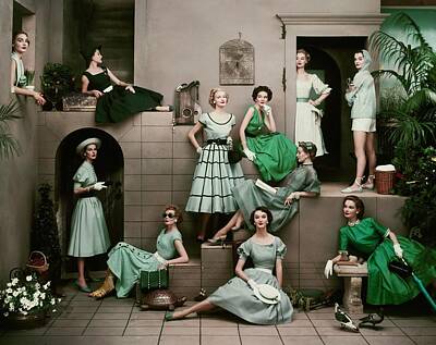 Designs Similar to Models In Various Green Dresses