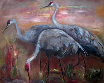 Florida Sandhill Cranes Art