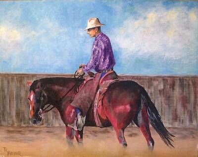  Painting - The Mustang Trainer by R Adair