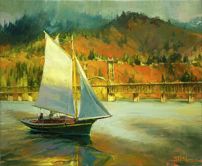 Sailing Boat Overcast Paintings