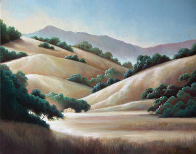  Painting - California Valley Sunshine by Charle Hazlehurst