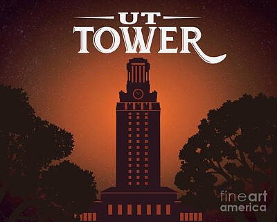  Photograph - University of Texas Tower by Austin Welcome Center
