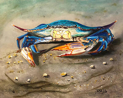  Painting - Blue Blue Crab by Jan Priddy