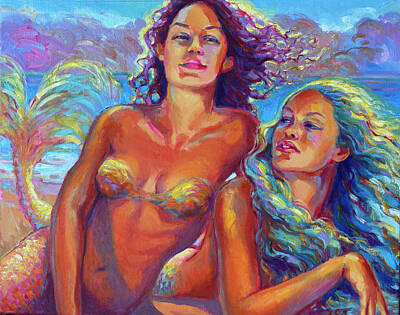  Painting - Magic Mermaids 1 by Isa Maria