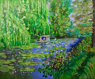  Painting - Monet water lily pond by Gordon Bruce