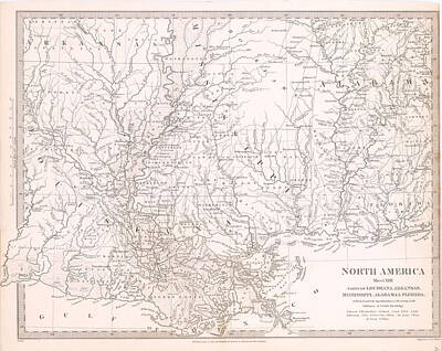 MAP OF NORTH AMERICA, SHEET XIII. PARTS OF LOUISIANA, ARKANSAS